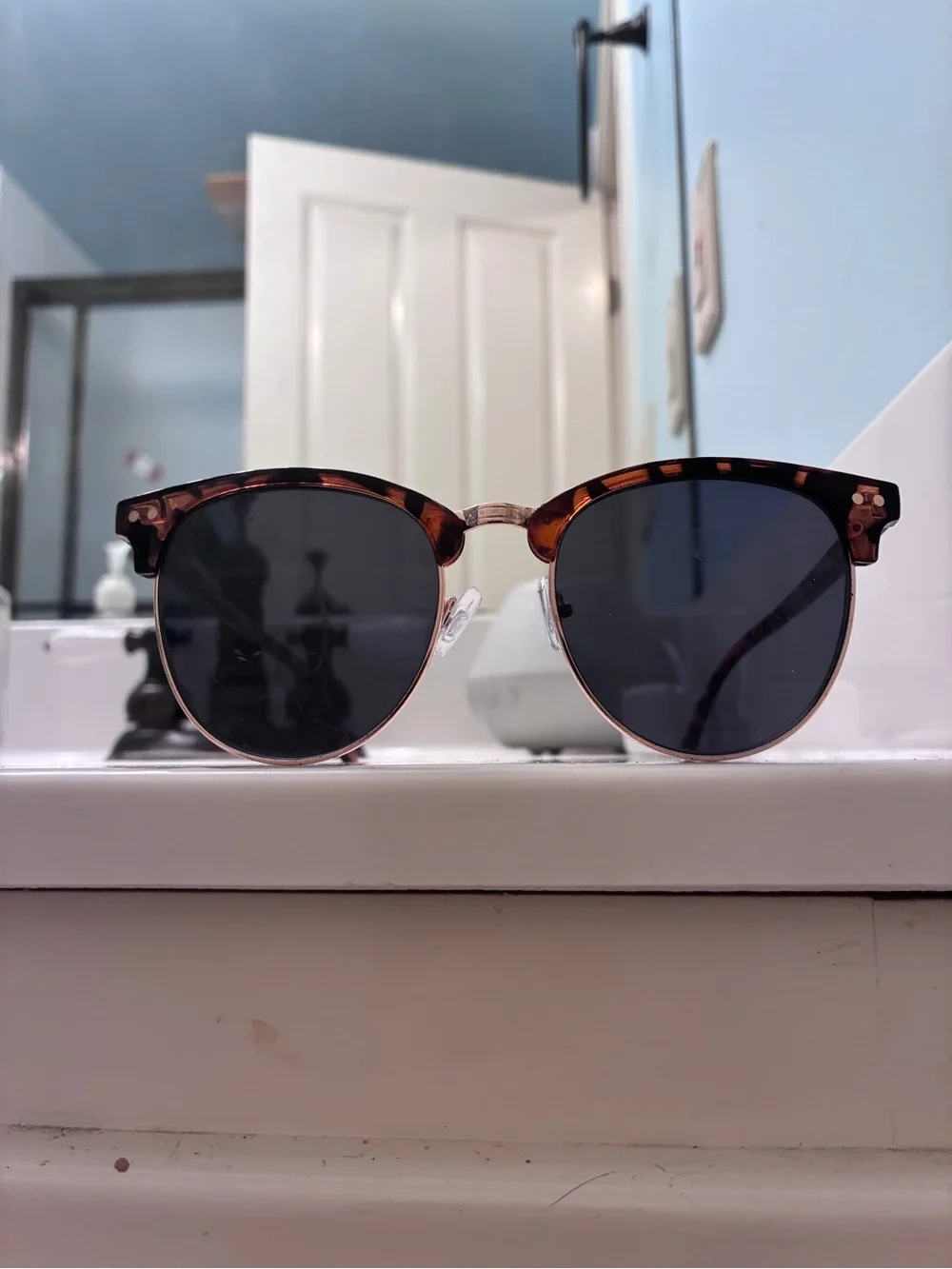 American Eagle Tortoise Shell Browline Clubmaster Style Sunglasses